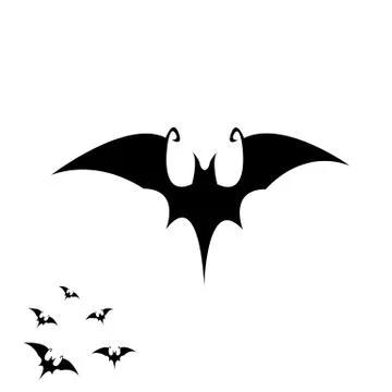 Vector halloween bat icon Illustrazione stock