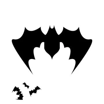 Vector halloween bat icon Stock Illustration