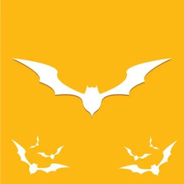 Vector halloween bat icon Stock Illustration