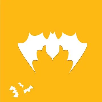 Vector halloween bat icon Stock Illustration