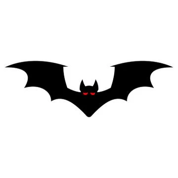 Vector Halloween bat silhouette. Stock Illustration