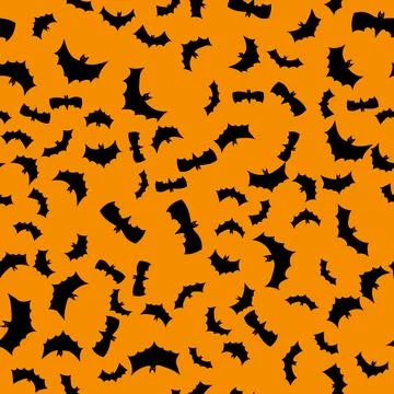 Vector halloween chaotic seamless pattern Stock-Illustration