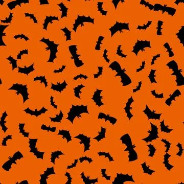 Vector halloween chaotic seamless pattern Stock Illustration