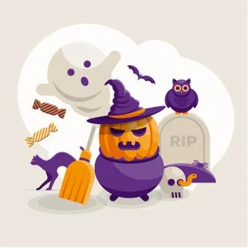 Vector Halloween design Illustrazione stock
