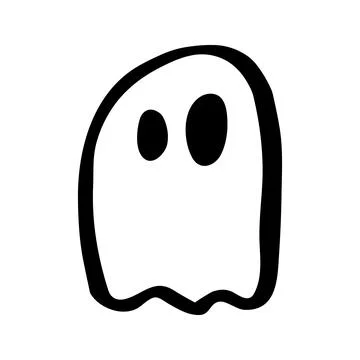 Vector halloween ghost clipart. Funny, cute illustration for seasonal desig.. Stock Illustration