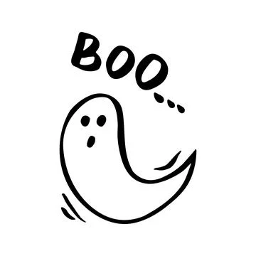 Vector halloween ghost clipart. Funny, cute illustration for seasonal desig.. Stock Illustration