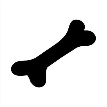 Vector halloween human bone clip art, icon isolated on white background. Fu.. Stock Illustration