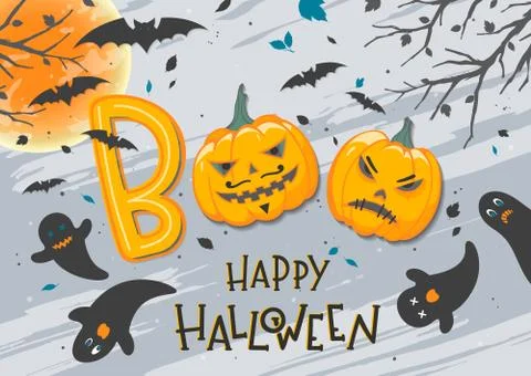 Vector Halloween illustration Stock Illustration