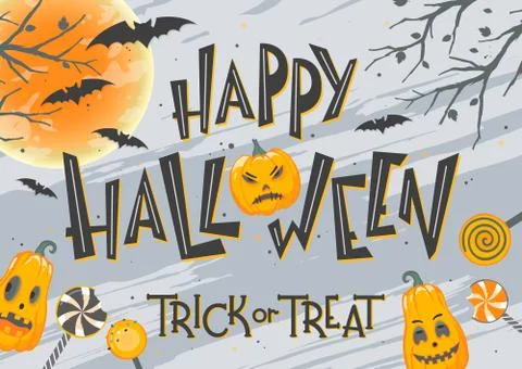 Vector Halloween illustration Stock Illustration