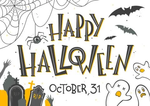 Vector Halloween illustration Stock Illustration