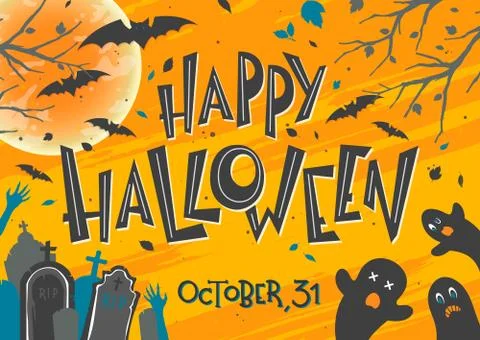 Vector Halloween illustration Stock Illustration