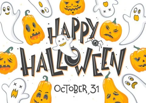 Vector Halloween illustration Stock Illustration