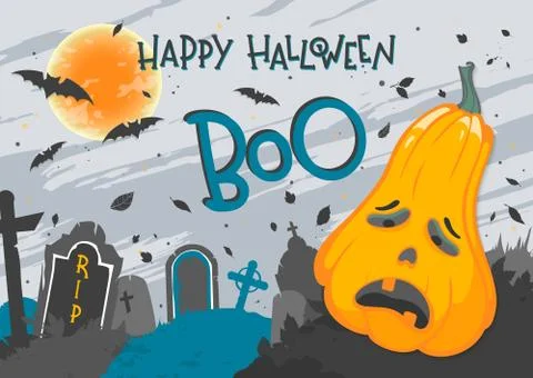 Vector Halloween illustration Stock Illustration