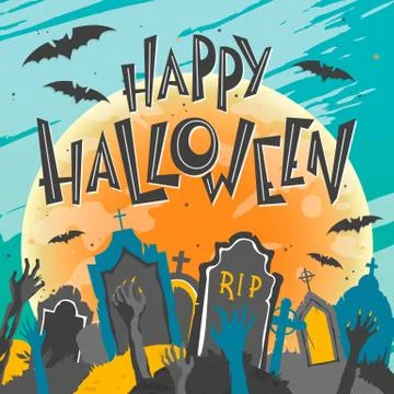 Vector Halloween illustration Stock Illustration