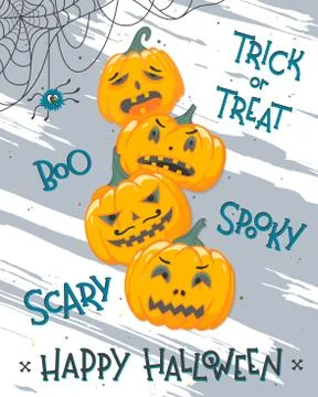 Vector Halloween illustration Stock Illustration