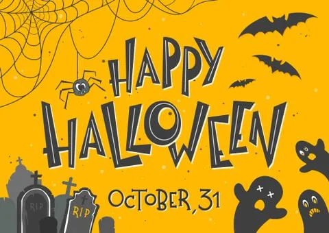 Vector Halloween illustration Stock Illustration