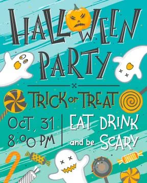 Vector Halloween illustration Stock Illustration