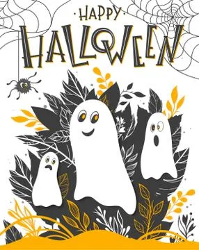 Vector Halloween illustration Stock Illustration
