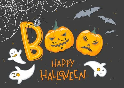 Vector Halloween illustration Stock Illustration
