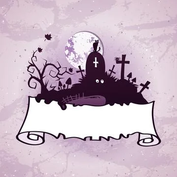 Vector Halloween illustration. Illustrazione stock