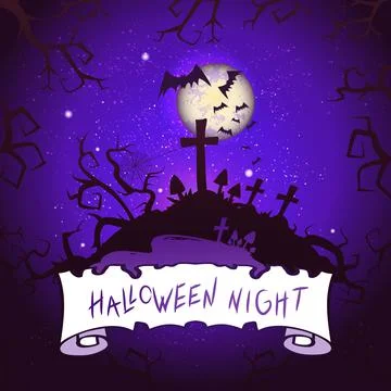 Vector Halloween illustration. Illustrazione stock