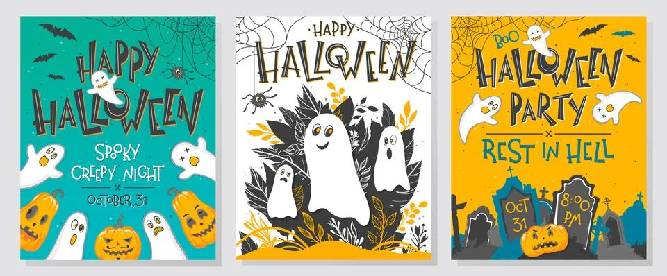 Vector Halloween illustrations Stock Illustration