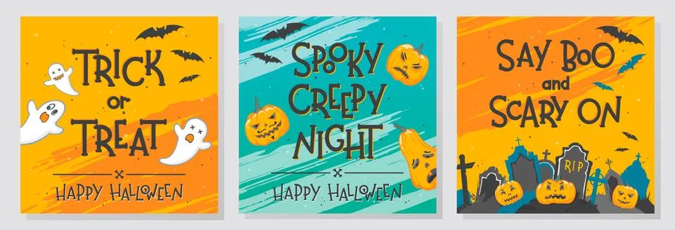 Vector Halloween illustrations Stock Illustration