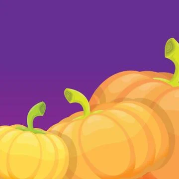 Vector halloween invitation border with pumpkins 스톡 일러스트