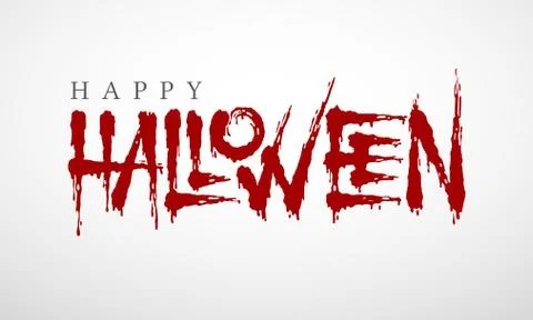 Vector Halloween lettering Stock Illustration