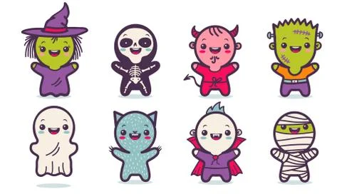 Vector Halloween monsters. Иллюстрация