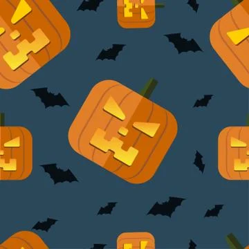 Vector halloween pumpkin background Stock Illustration