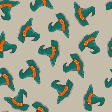 Vector Halloween seamless pattern. Design elements for halloween party poster. Stock Illustration