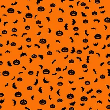 Vector halloween seamless pattern Stock Illustration