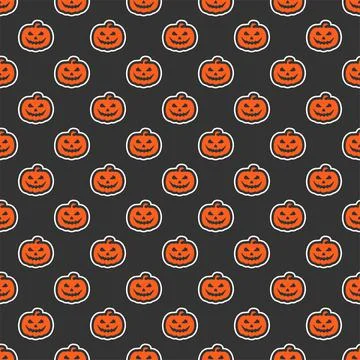 Vector Halloween seamless pattern Illustrazione stock