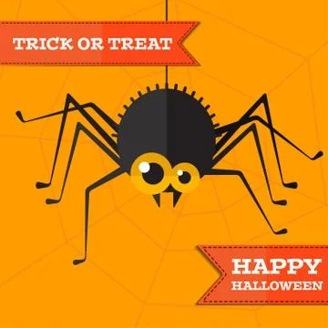 Vector halloween spider background. Eps10 Stock Illustration