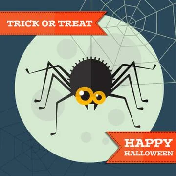 Vector halloween spider background. Eps10 Stock Illustration