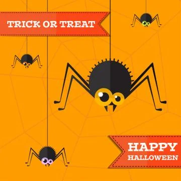 Vector halloween spider background. Eps10 Stock Illustration