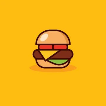 Vector hamburger icon with orange background Stock Illustration