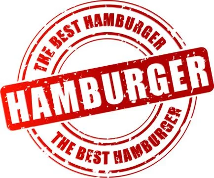 Vector hamburger stamp Stock Illustration