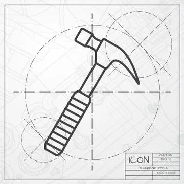 Vector hammer icon Stock Illustration