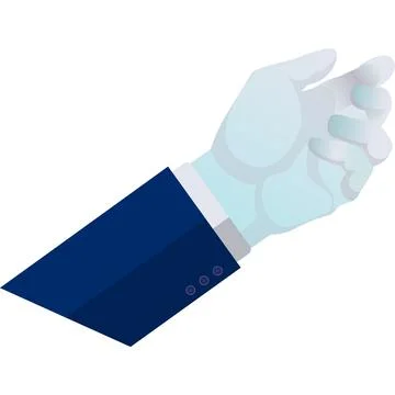 Vector hand arm icon flat man gesture Stock Illustration