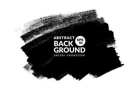 Vector hand big drawn brush stroke, stain for backdrops. Monochrome design .. Stock Illustration