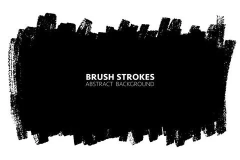 Vector hand big drawn brush stroke, stain for backdrops. Monochrome design .. Stock Illustration
