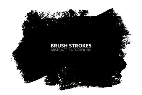 Vector hand big drawn brush stroke, stain for backdrops. Monochrome design .. Stock Illustration