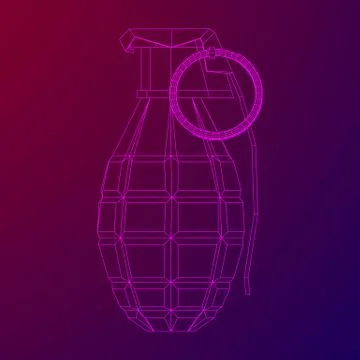 Vector hand bomb Ilustración de archivo
