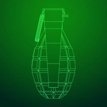 Vector hand bomb Stock Illustration