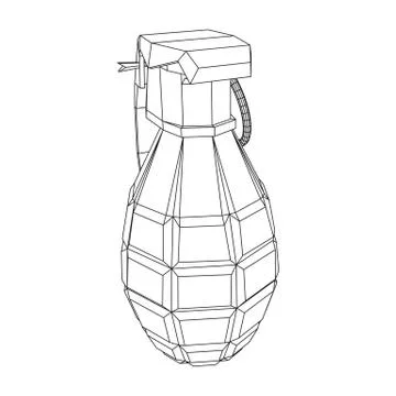 Vector hand bomb Stock Illustration