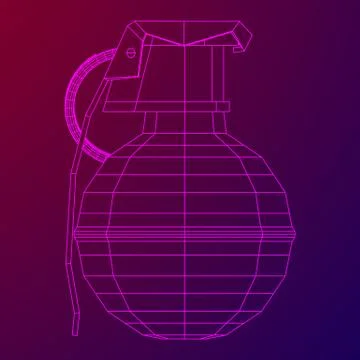 Vector hand bomb Stock Illustration