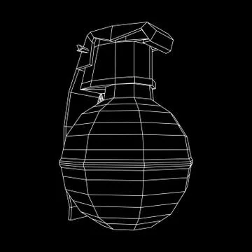 Vector hand bomb Stock Illustration