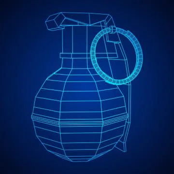 Vector hand bomb Stock Illustration
